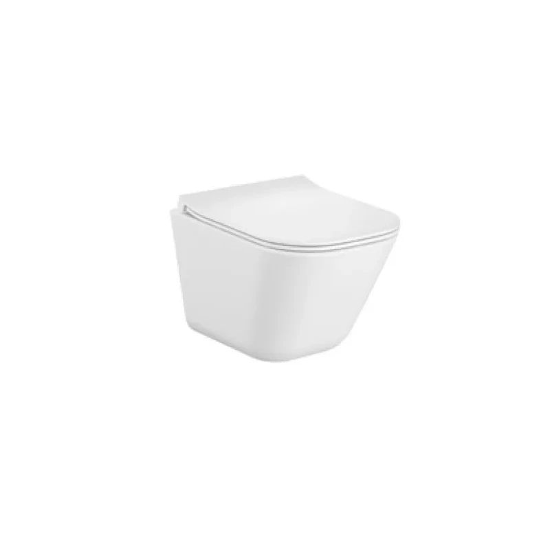 Roca The Gap Compact Rimless szögletes kialakítású kerámia fali wc 480*347*400mm,fehér