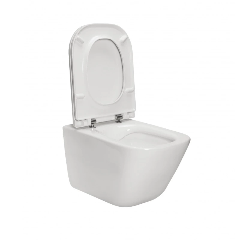 Roca The Gap Rimless fali WC csésze, Slim SoftClose WC ülőkével, szögletes, csomagban 540*350*400 mm