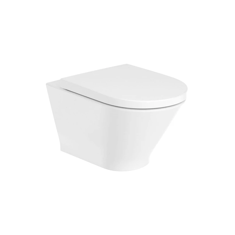 Roca The Gap Round fali WC csésze, Rimless, mélyöblítésű, 540x355 mm