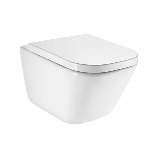 Roca The Gap Square fali WC csésze, mélyöblítésű, Rimless, 350x540 mm