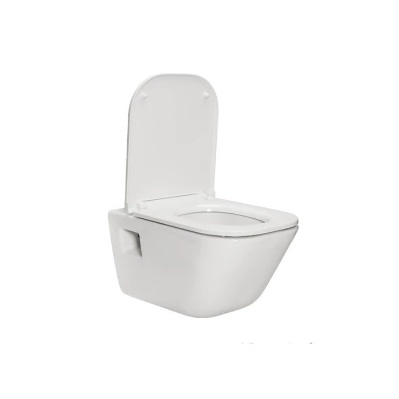 Roca The Gap fali WC csésze, Slim SoftClose WC ülőkével, szögletes, csomagban 540*350*400 mm