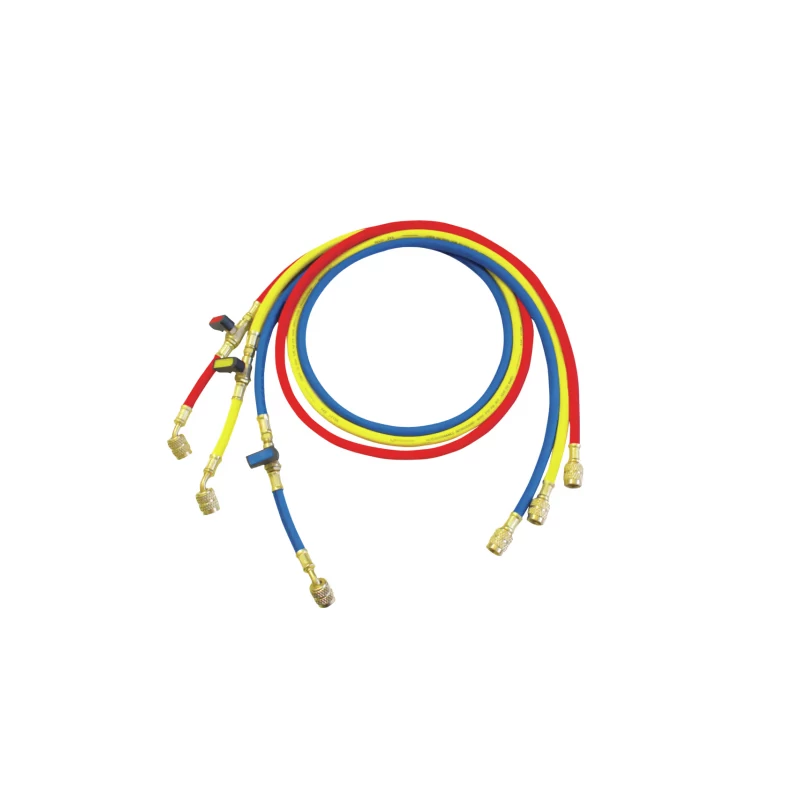 Rothenberger 3 részes nagynyomású tömlőkészlet golyós szeleppel 1,5m   5/16"  (R410A)