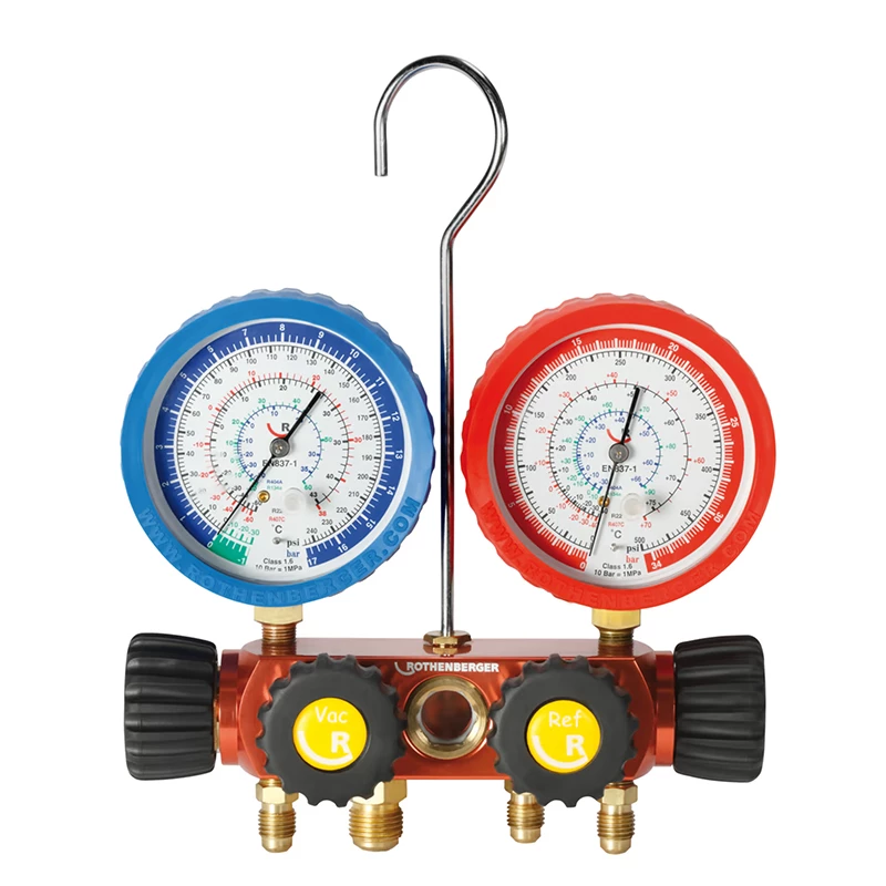 Rothenberger 4-utas szervizcsaptelep készlet II Plus R410A és R32