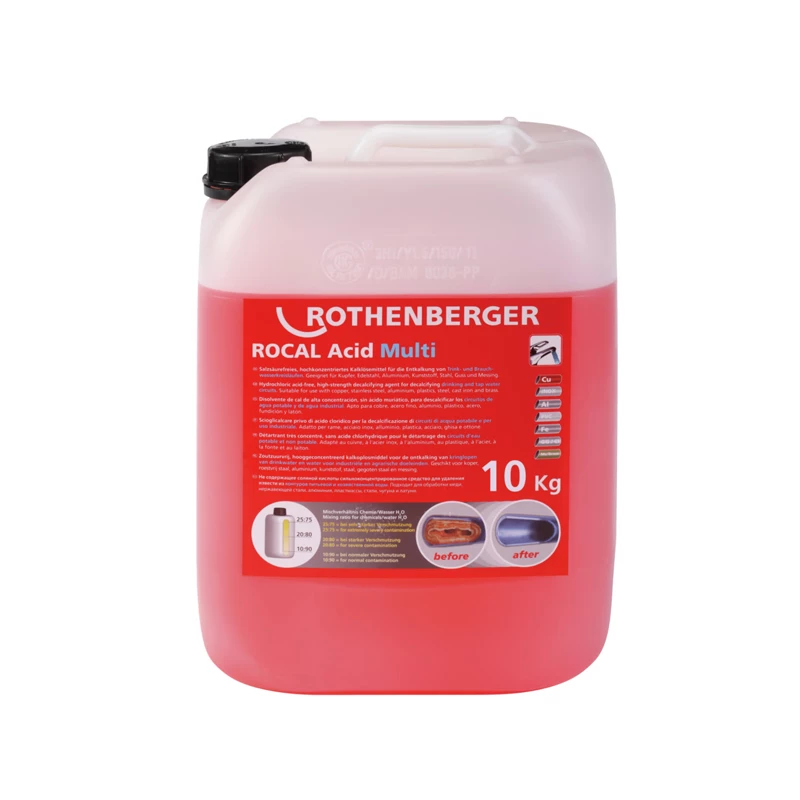 Rothenberger ROCAL Acid Multi vízkőmentesítő vegyszer, 10 kg