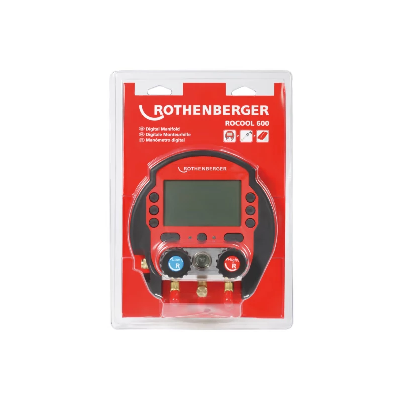Rothenberger ROCOOL 600 digitális szervizcsaptelep 1 hőmérővel, bliszterben