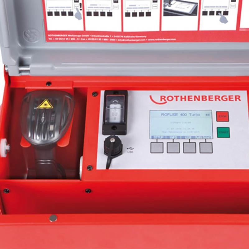 Rothenberger ROFUSE TURBO 400 elektrofitting hegesztő, 8-48V E, 20-400 mm