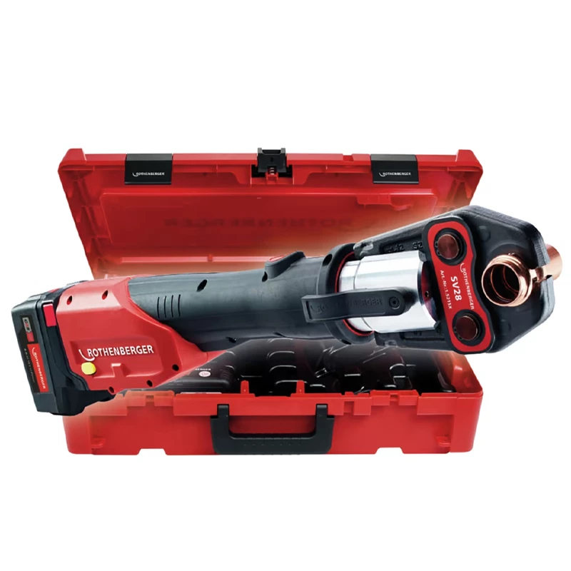 Rothenberger ROMAX 4000 présgép szett SV15-22-28 préspofa készlettel és 1db 4.0 Ah-s akkumulátorral,töltővel
