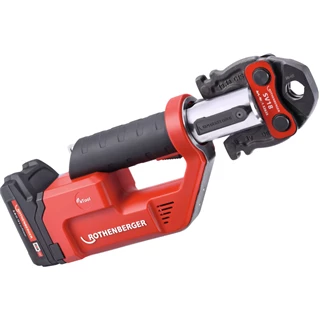 Rothenberger ROMAX Compact TT akkumulátoros présgép U 16-20-25 préspofákkal, 1x2 Ah akku + töltől kofferben