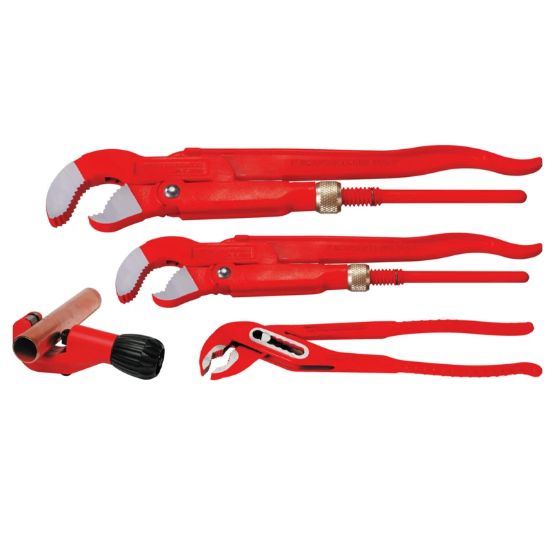 Rothenberger fogókészlet SANITER, sarokcsőfogó 1"-6/4" + vízpumpafogó SP 10" + Tube Cutter 35 rézcsőlevágó