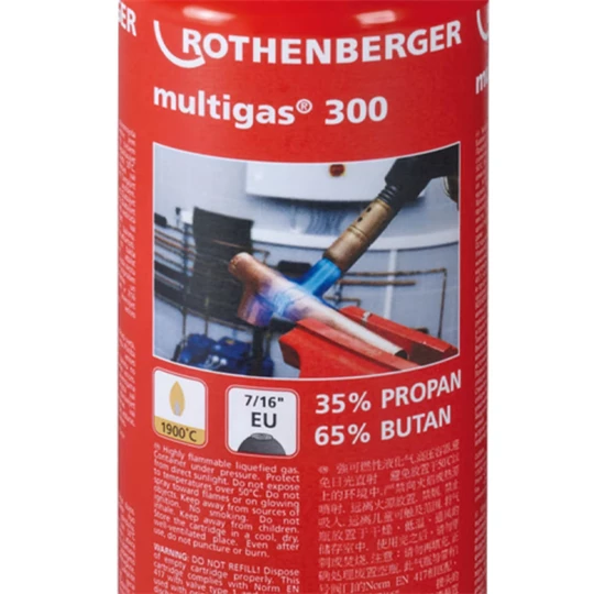 Rothenberger gázpalack, Multigas 300/ 600 ml