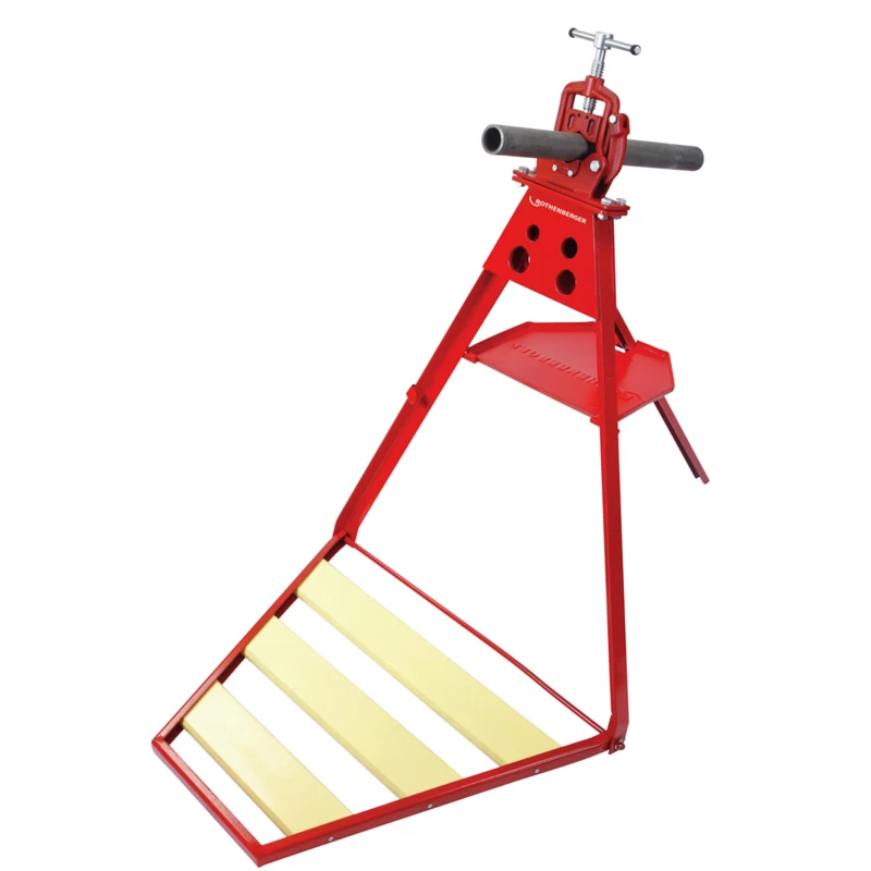 Rothenberger tábori csősatu, háromlábú munkapad 1/8"-2" satuval, összecsukható