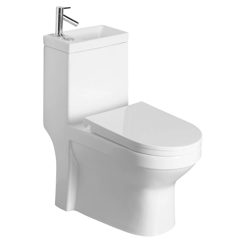 Sapho Aqualine Hygie monoblokkos wc, alsó/hátsó kifolyású, wc-ülőke nélkül, mosdóval