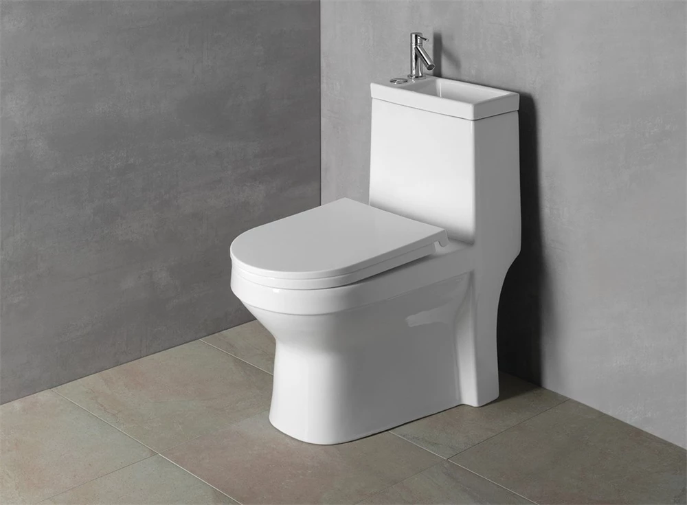Sapho Aqualine Hygie monoblokkos wc, alsó/hátsó kifolyású, wc-ülőke nélkül, mosdóval