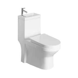 Sapho Aqualine Hygie monoblokkos WC, hátsó kifolyású, wc-ülőkével, mosdóval