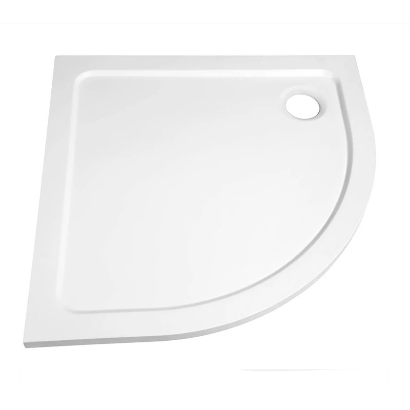 Sapho Aqualine Tecmi íves öntöttmárvány zuhanytálca, 900x900x30mm (R550), szifon nélkül