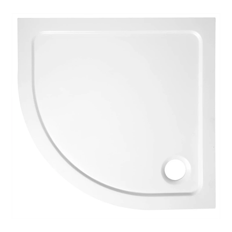 Sapho Aqualine Tecmi íves öntöttmárvány zuhanytálca, 900x900x30mm (R550), szifon nélkül