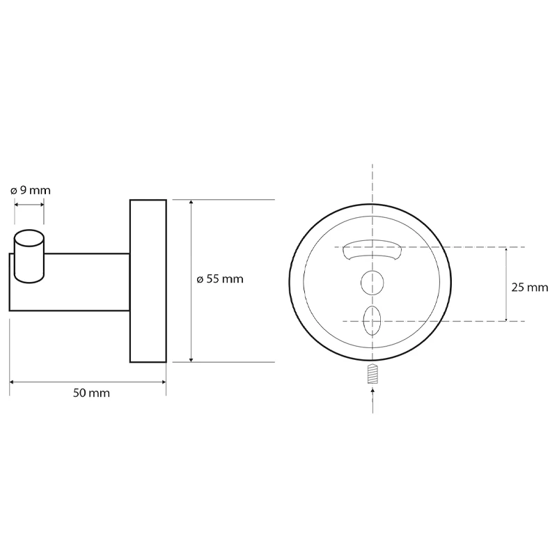 Sapho Bemeta Omega dupla fogas, 55x55x50mm, króm