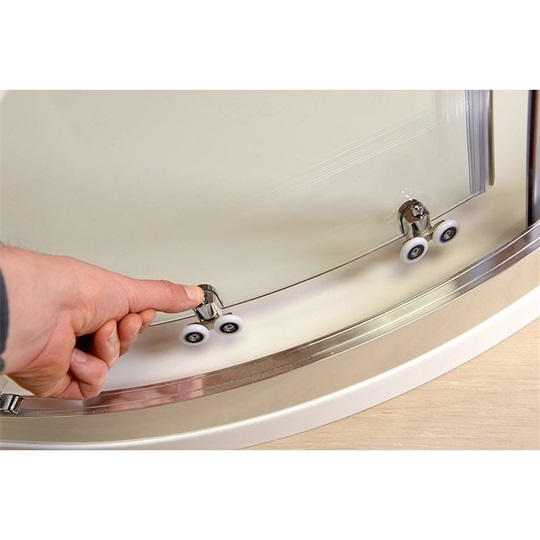 Sapho Gelco Sigma íves zuhanykabin 90x90 cm Brick üveg dupla eltolható ajtó.