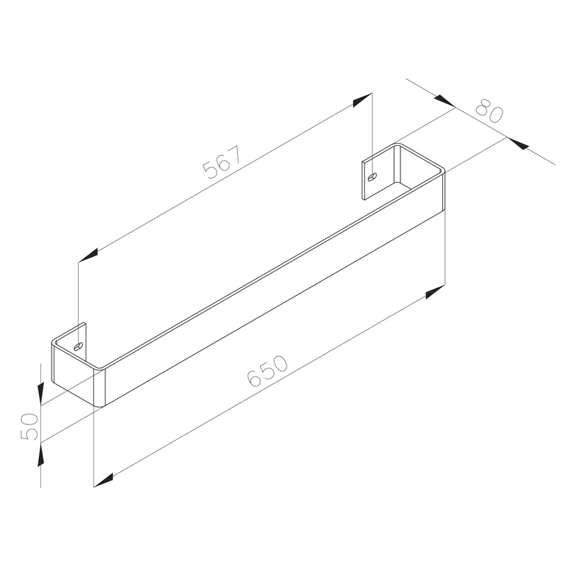 Sapho Magnifica törölközőtartó 608x74mm, szálcsiszolt inox