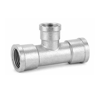 Sárgaréz T idom, szűkített, 3/4"-1/2"-3/4", ónozott, Németh