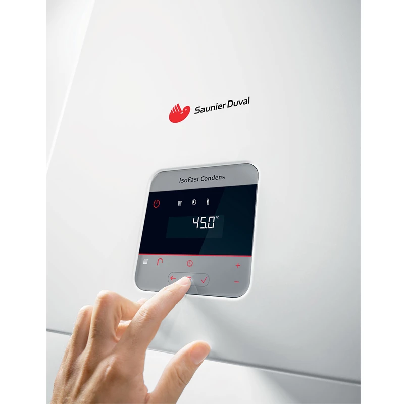 Saunier Duval IsoTwin Condens T31-CS/1 (N-INT) kondenzációs kombi gázkazán, beépített tárolóval