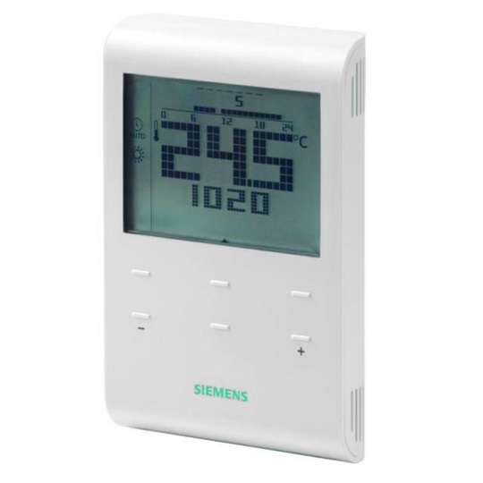 Siemens RDE100.1RFS heti időprogramos vezeték nélküli termosztát szett, LCD kijelzővel