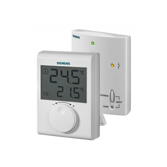 Siemens RDH100RF/SET vezeték nélküli rádiófrekvenciás, digitális termosztát szett, elemes