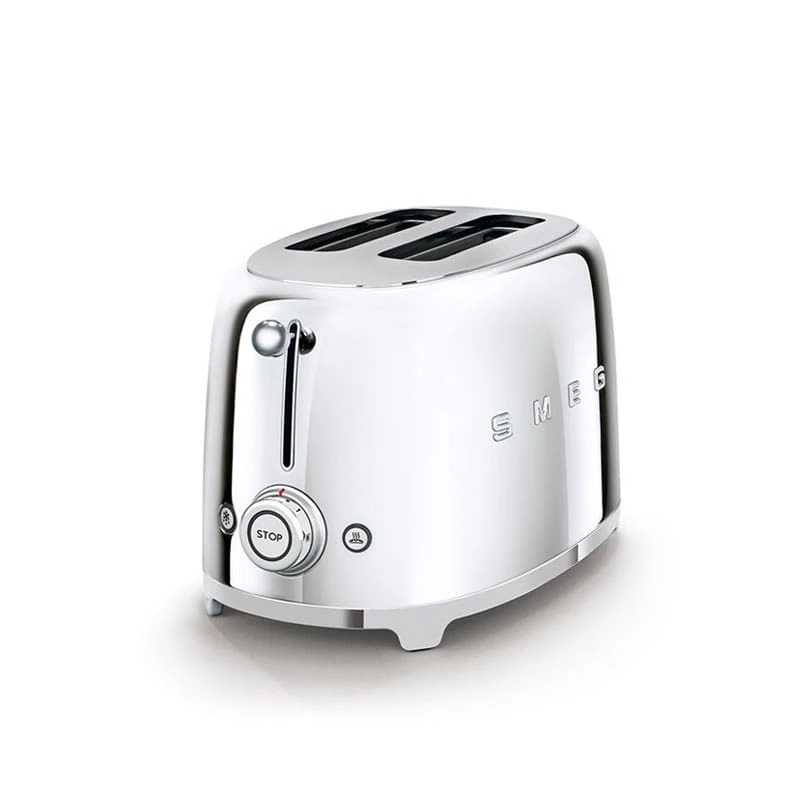 Smeg retro 2-szeletes kenyérpirító, fényes króm