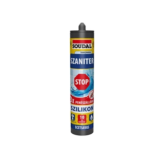 Soudal szaniter szilikon, transzparens, 280 ml, ecetsavas, 3x penészállóbb