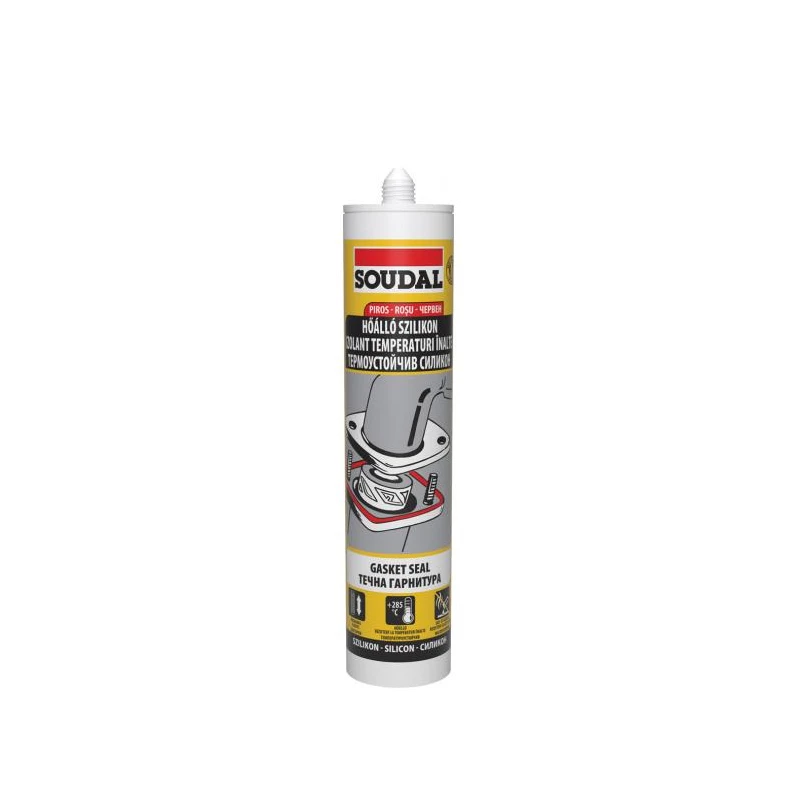 Soudal szilikon piros 300 ml/hőálló 280C
