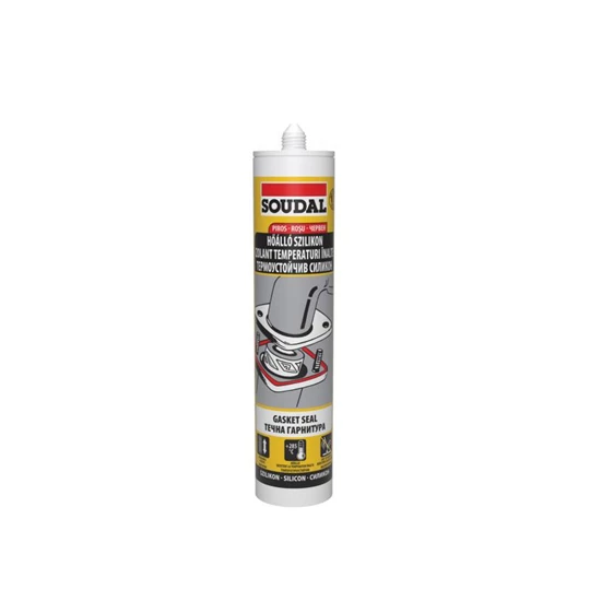 Soudal szilikon piros 300 ml/hőálló 280C