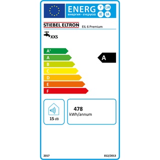 Stiebel Eltron elektromos átfolyós vízmelegítő, pult alá vagy fölé szerelhető alsó vagy felső csatlakozás, EIL 6 Premium