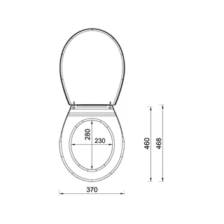 Styron WC ülőke, Száva, RM zsanérral