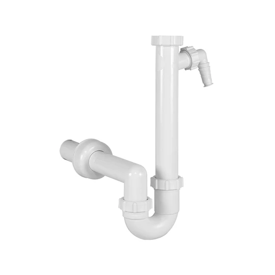 Styron csőszifon leeresztőszelep nélkül mosogatógép csatlakozóval