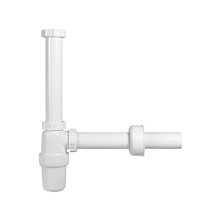 Styron egymedencés mosogatószifon, leeresztőszelep nélkül, 40 mm-es elfolyással