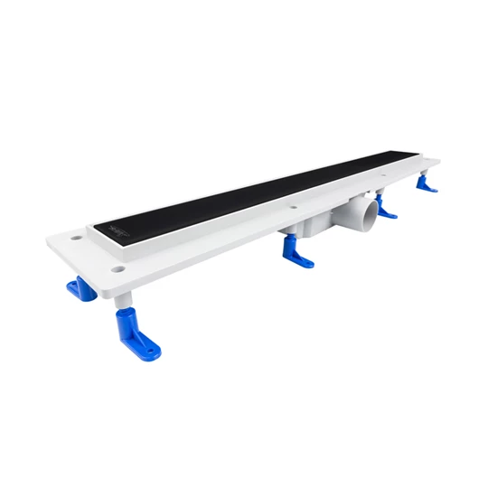 Styron fekete beltéri folyóka fekete festett üveggel 800 mm-es