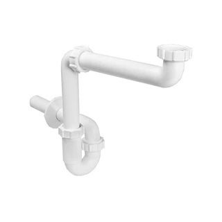 Styron helytakarékos csőszifon, leeresztőszelep nélkül, 32 mm-es elfolyással