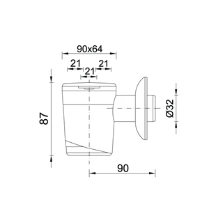 Styron kondenz szifon 3 bekötéssel