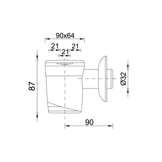 Styron kondenz szifon 3 bekötéssel