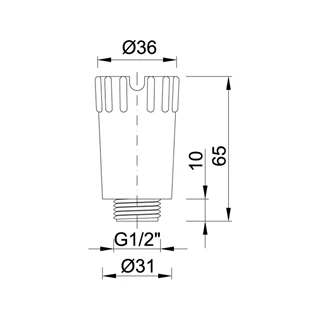 Styron vakdugó 1/2", normál,kék