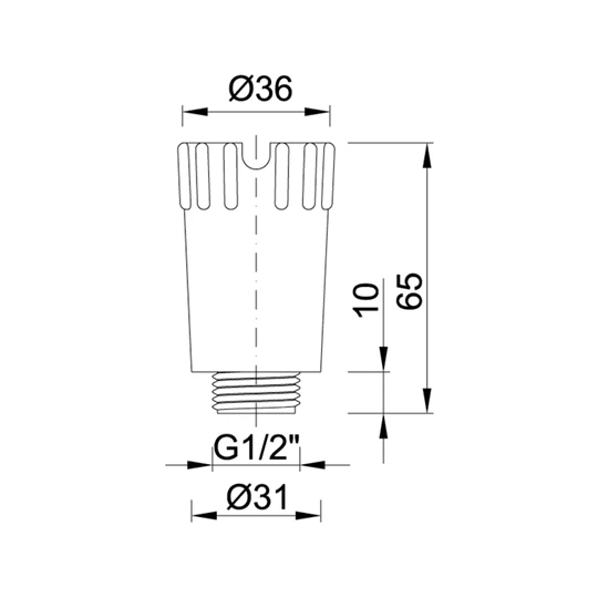 Styron vakdugó 1/2", normál,piros