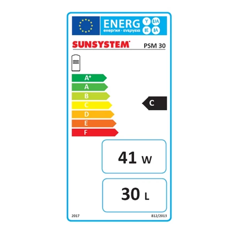 Sunsystem PSM 30 hűtési és fűtési puffer tartály szigeteléssel hőszivattyúhoz (30 liter) D 440 mm, H 360 mm