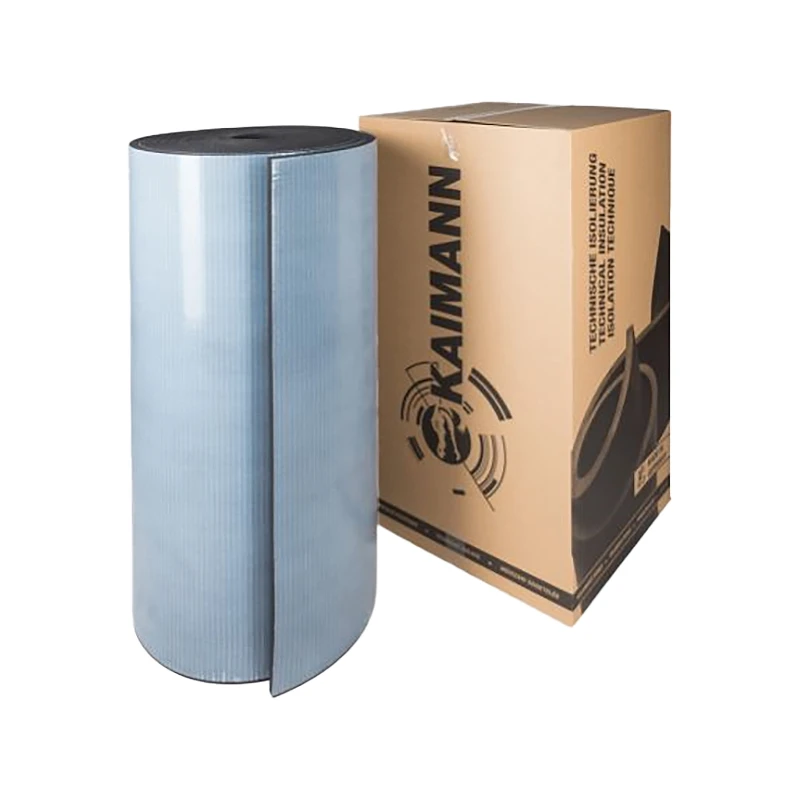 Szigetelő tekercselt lemez, öntapadós, kaucsuk (fekete), Kaimann K-FLEX ST, vastagság=13 mm, m2-ár, 14 m2/tekercs