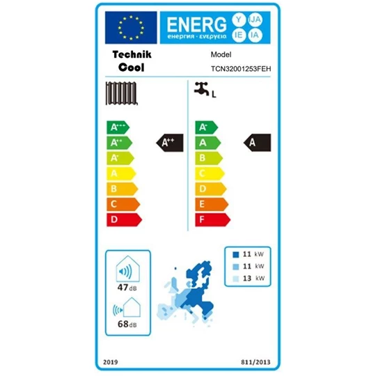 Technik Cool PRO split levegő-víz hőszivattyú, 12 kW, 3 fázisú, 400 V