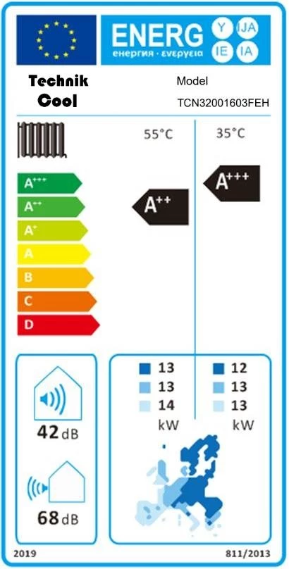 Technik Cool PRO split levegő-víz hőszivattyú, 16 kW, 3 fázisú, 400 V