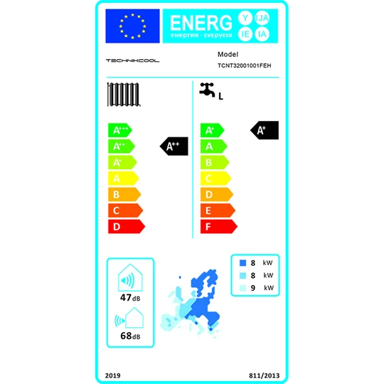 Technik Cool PRO split levegő-víz hőszivattyú beépített 185 literes HMV tárolóval, 10 kW, 1 fázisú, 230 V