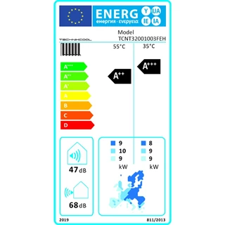 Technik Cool PRO split levegő-víz hőszivattyú beépített 185 literes HMV tárolóval, 10 kW, 3 fázisú, 400 V