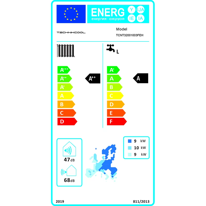Technik Cool PRO split levegő-víz hőszivattyú beépített 185 literes HMV tárolóval, 10 kW, 3 fázisú, 400 V