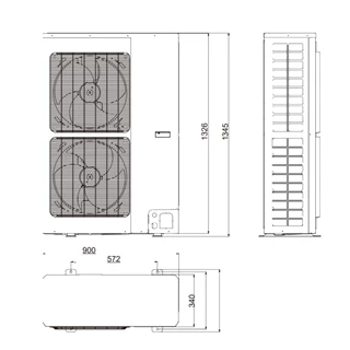 Technik Cool levegő-víz hőszivattyú SZETT 12,5 KW 3 FÁZIS