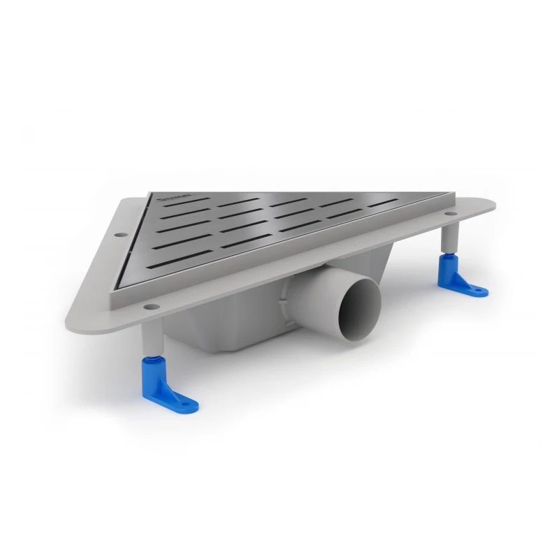 Technik Sanitary zuhany sarok folyóka, Medium ráccsal, fényes